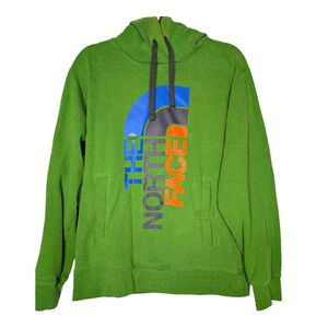 North Face Mens Trivert Half Dome Hoodie Green Bold Graphic Gorpcore Outdoor Med